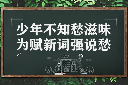 少年不知愁滋味为赋新词强说愁翻译（丑奴儿书博山道中壁古诗）